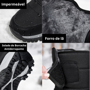 Bota Impermeável e Forrada para Inverno