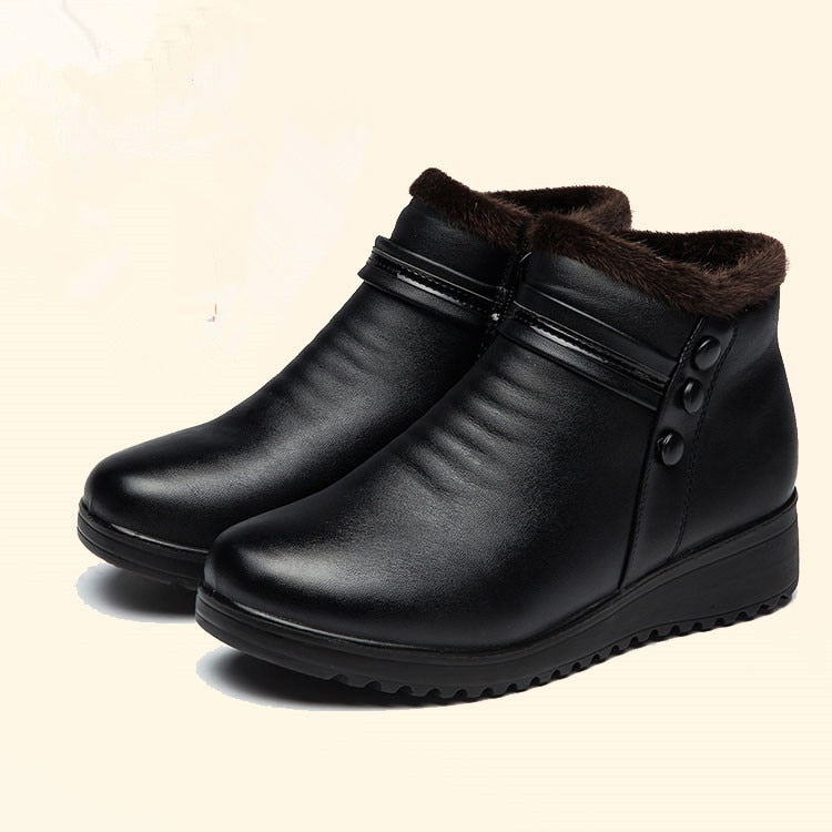 Bota Couro de Inverno Peluciado