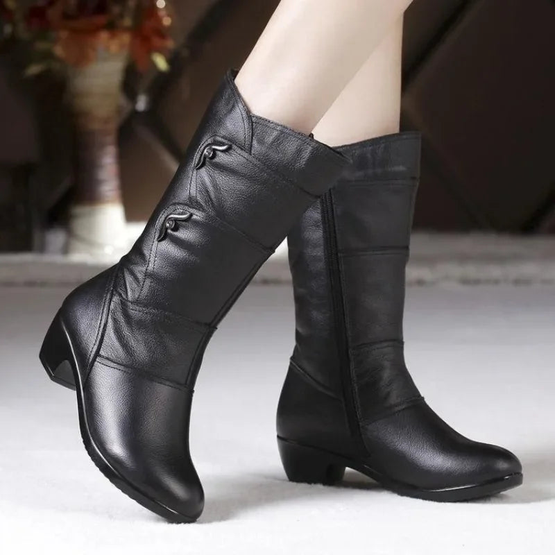 Botas Feminina de Couro Street