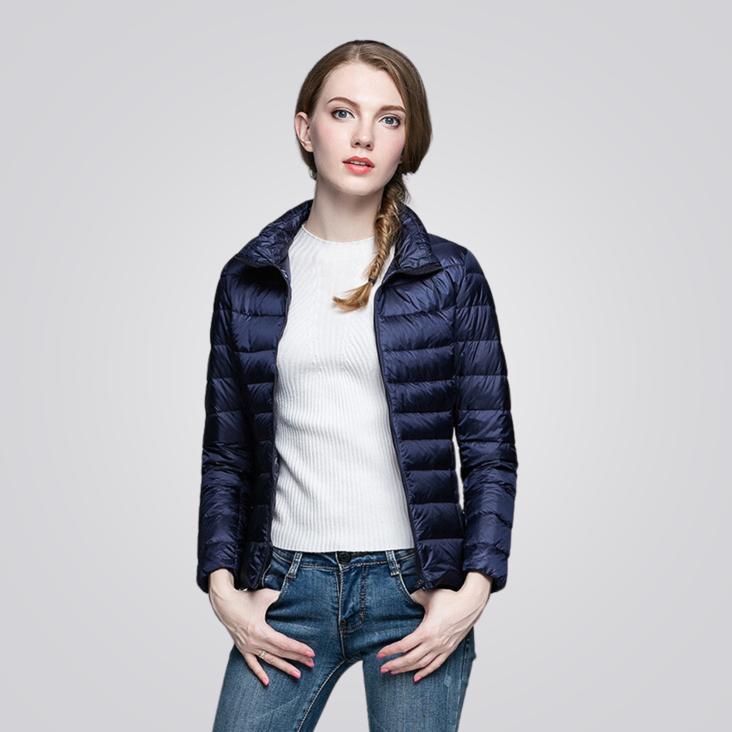 Jaqueta Puffer Feminina Pluma