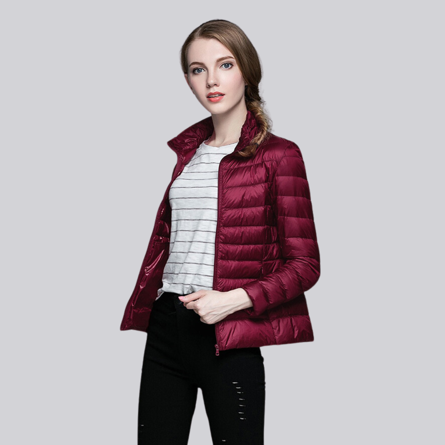 Jaqueta Puffer Feminina Pluma